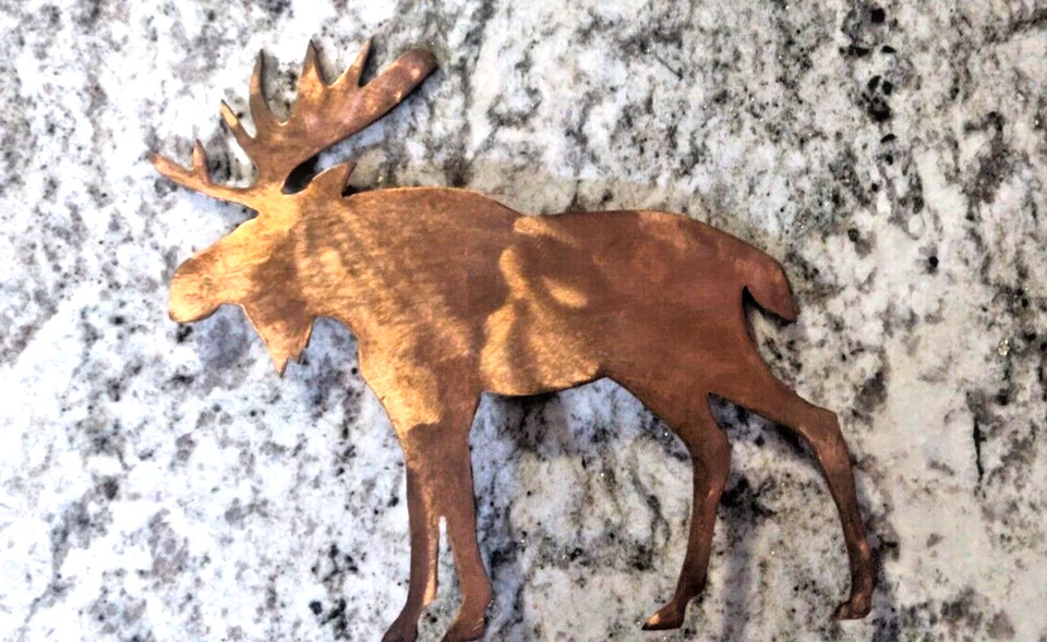 Лоси медь патина двор искусства из стали с глянцевым прозрачным покрытием. - Изображение 2 из 4