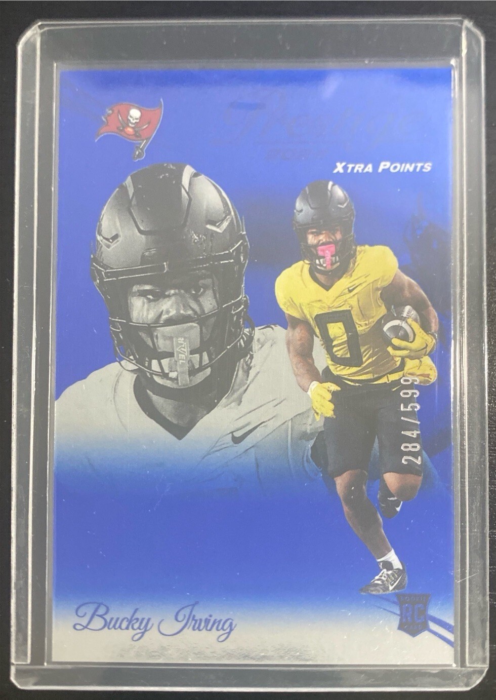 Bucky Irving 2024 Panini Prestige Xtra Points BLUE #379 SP  284/599 RC Rookie