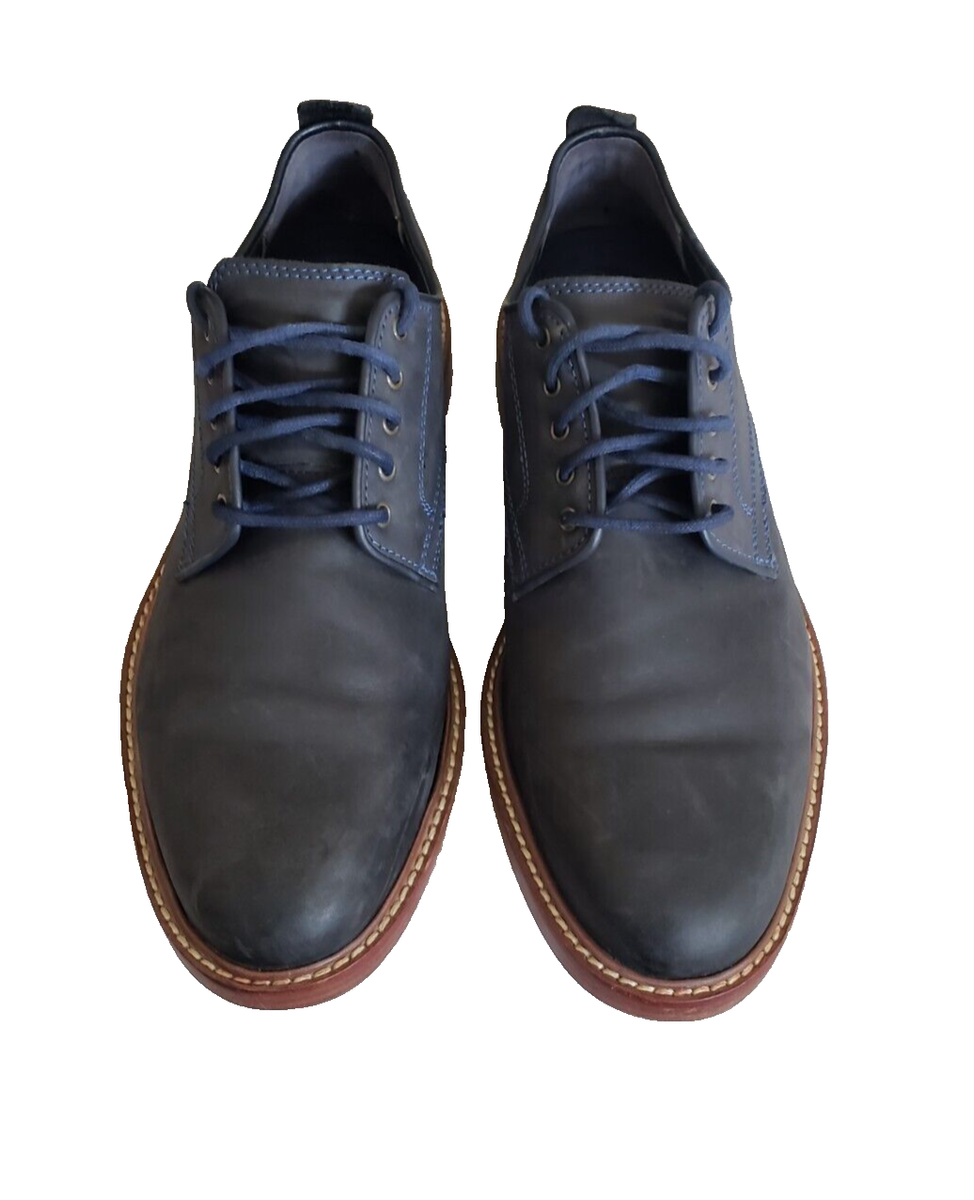 Cole Haan Tyler Grand Plain Ox Shoes Men\'s‎ 10 M Marine Blue Wax Leather Casual Cole Haan C25105 Mens Tyler Grand Plain Toe Oxford Derby  main image 3