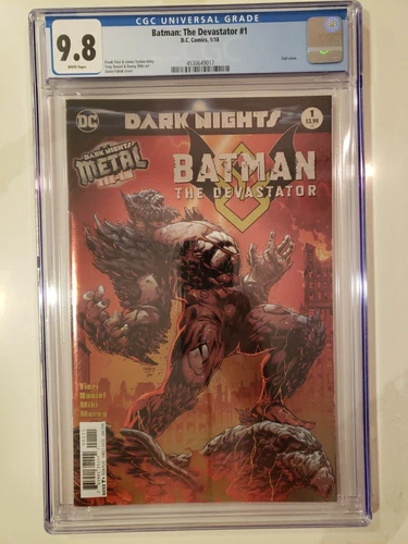 Batman The Devastator 1 CGC 9.8, freshly graded DC Comics 2018 Foil Cover