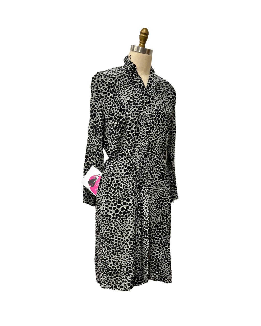 ABITO DA PASSERELLA VINTAGE ANNI 80 GRIGIO YVES SAINT LAURENT ABITO VINTAGE YSL