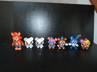 FNAF 5 nights Freddy figure lot Mystery mini Circus Security Breach Glam Rock