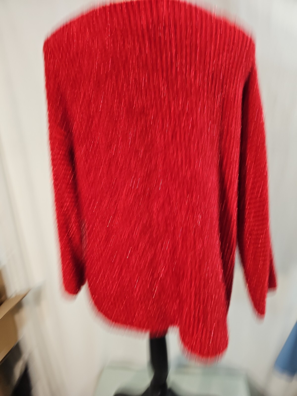 RUBY RD Embellished Pullover Metallic Sweater Hol… - image 4