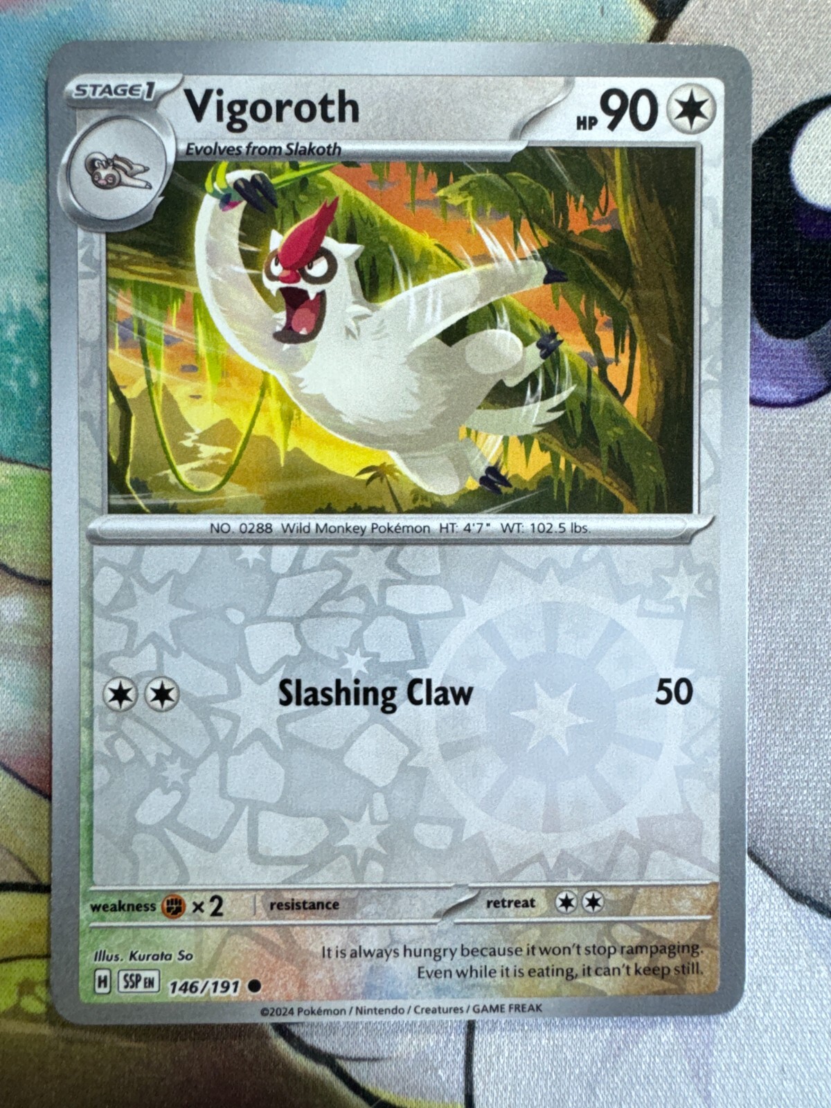 Vigoroth Reverse Holo English Pokemon TCG BKBA407