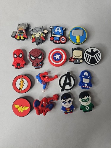 Superhero Shoe Charms For Crocs Marvel Avengers Thor Spiderman Captain America