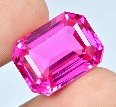 Natural Mogok Pink Ruby 35.50 Ct Emerald AGL Certified Flawless Loose Gemstone