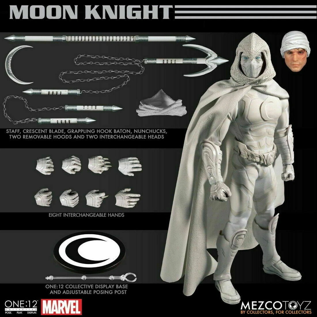 Mezco Toys One:12 Moon Knight 1/12th Collective Figure 6 Action