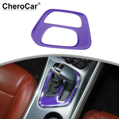 Interior Central Gear Shift Panel Trim Cover for Dodge Challenger 2015-23 Purple