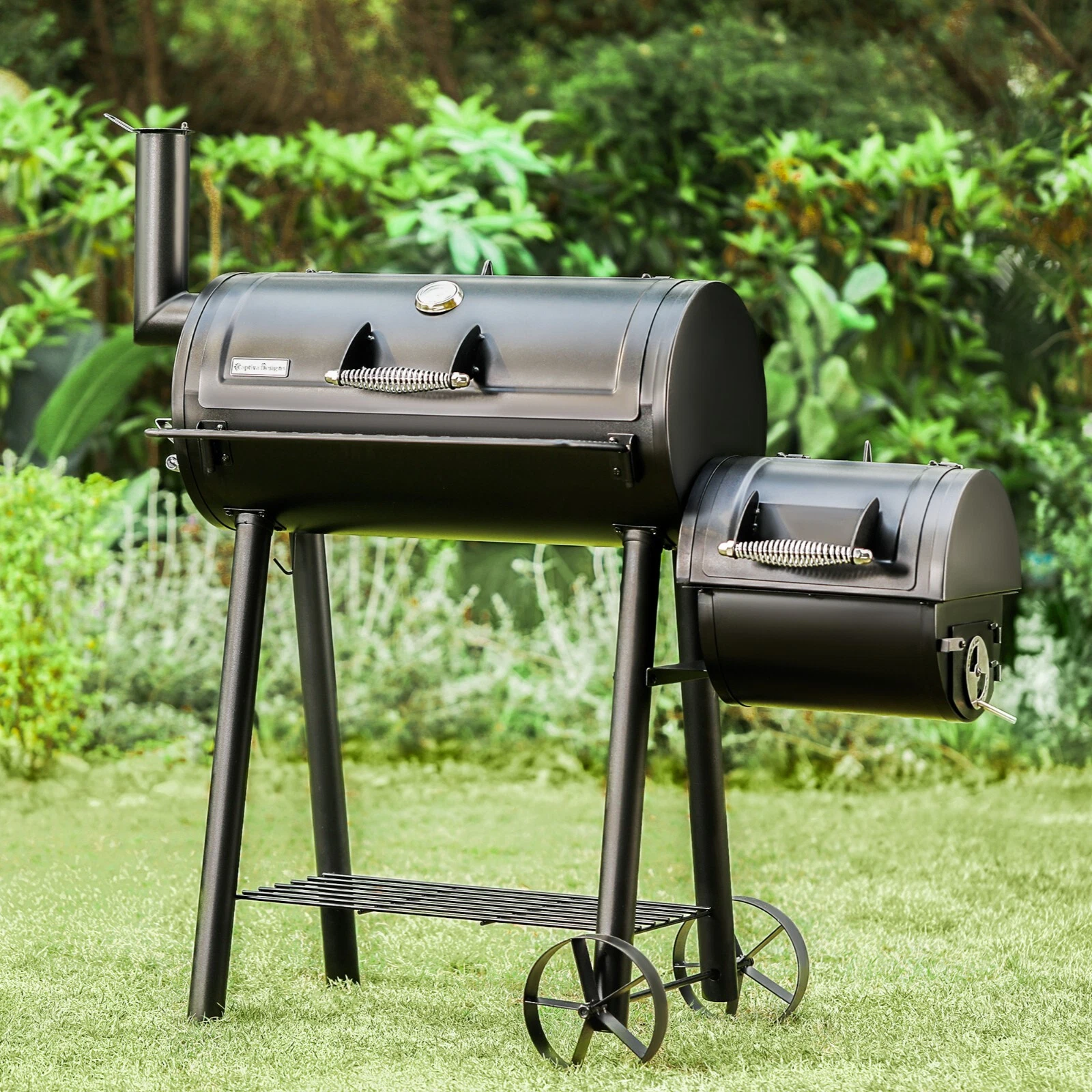 BBQ Grill Charcoal Offset Smoker Pit Outdoor Cooker Barbecue Tools Portable