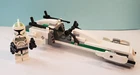 NEW Star Wars Lego Clone Trooper Minifigure Green Marking & Speeder from 7913