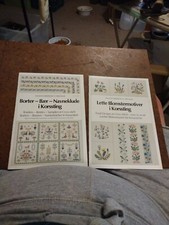2 Floral Charted Designs Pattern Pamphlet Cross Stitch Project Books