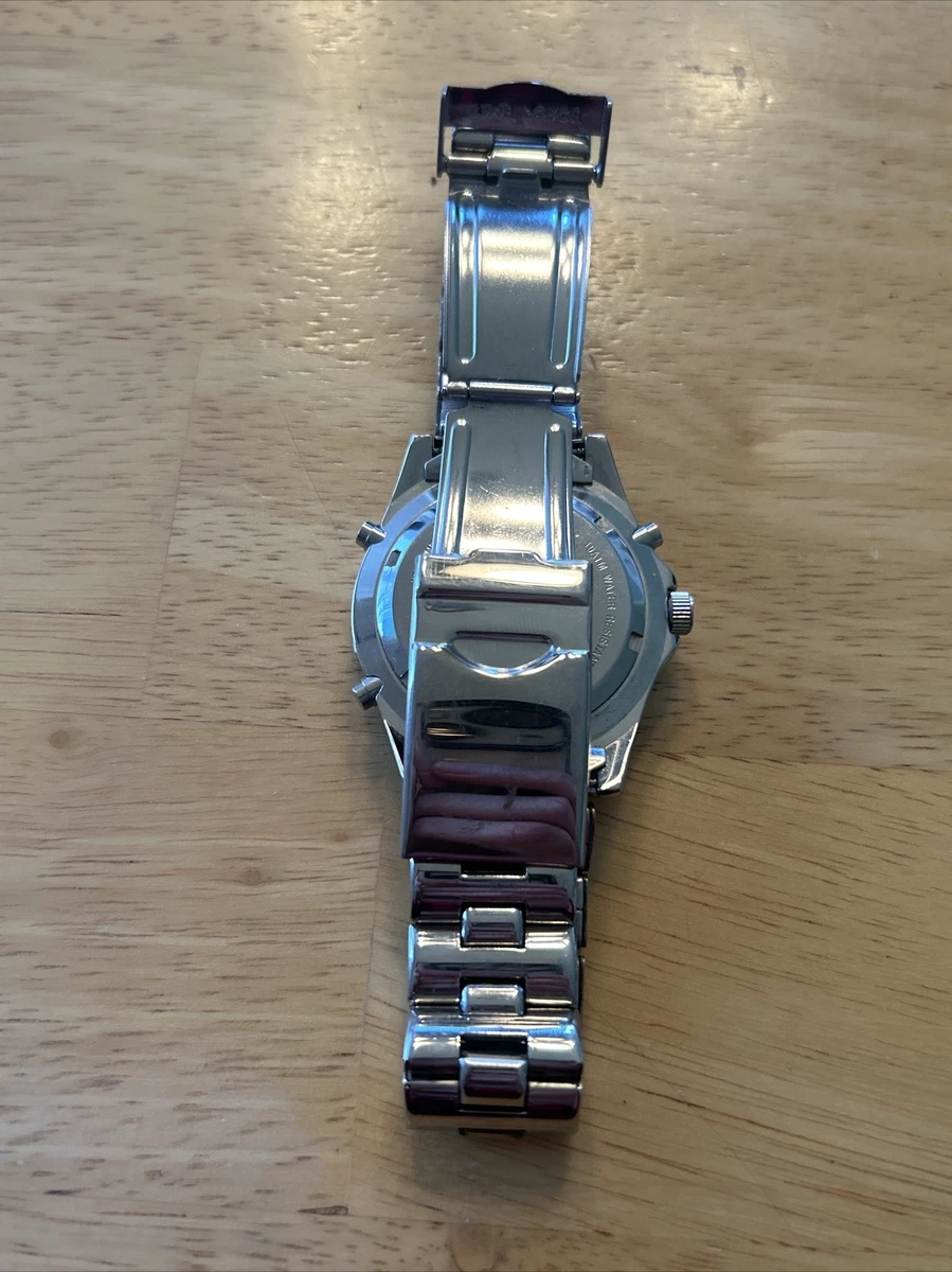 Time Force Super Ana-Digi Men’s Silver Tone Quartz Watch 8734