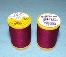 Coats and Clark Cotton All Purpose Thread, 225 yards, Barberry Red (2820)