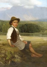  high quality oil painting 100% handpainted on canvas "The Young Farmhand "