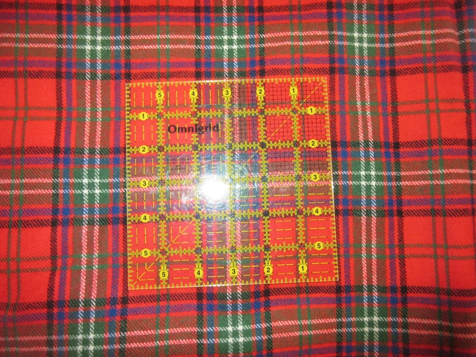 Vintage Wool Blend? fabric Plaid 60" x 64" Red Green Blue White Black Light Wght - Image 2 of 4