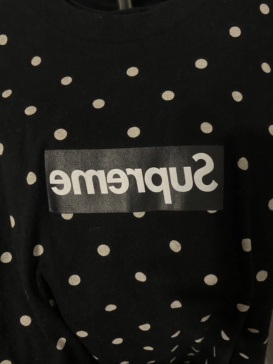 Supreme x COMME DES GARCONS SHIRT Polka Dot Box Logo Tee Size S