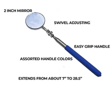 Telescoping Inspection Mirror Retractable Automotive Mechanic Tool Extendable