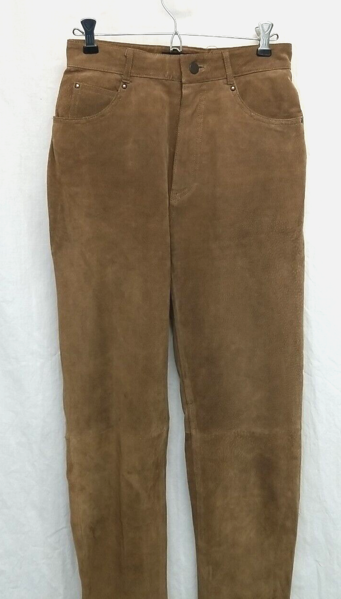 超珍品 WILSONS REALLEATHER PANTS STADS Wilson Leather Womens Sz 6 Lined Suede Leather Pants Tan Light
