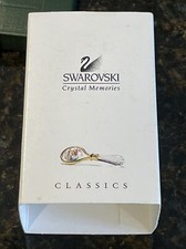 SWAROVSKI Swan Signed Crystal Memories Baby Rattle
