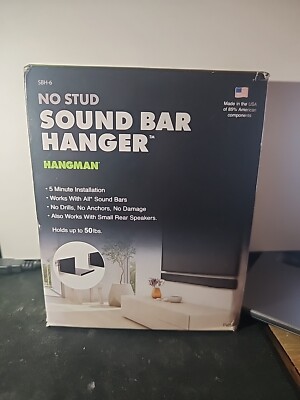 Hangman SBH-6 Home Theater No-Stud Sound Bar Speaker Mount Hanger
