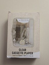Clear Tech Clear Prison Radio Cassette Player Tape Deck Walkman w/ ear buds