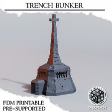 Trench Compatible Terrain  Trench Bunker  Tabletop Terrain  Playable Interior