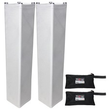 2 ProX 8.20FT White Lycra Cover Sleeves for Quad Truss Segments