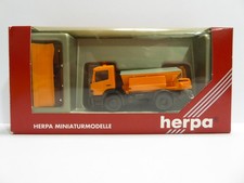 Herpa 146517 MB Atego 2a Winterdienst  Streuwagen LKW mit Schneepflug  in OVP
