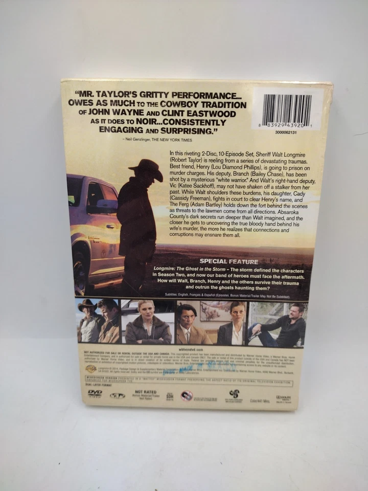 Longmire: Complete Third Season 3 (DVD 2014 2-Disc Box Set +Slipcover) Detective - Image 2 of 2