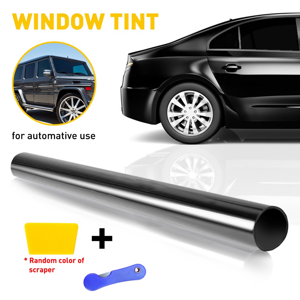 10FT Uncut Roll Window Tint Film 50% VLT for Car Home Office Glass Tool Black US