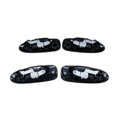 New 4 X Door Handles Black Exterior Right Left Front Rear For 92-95 Honda Civic