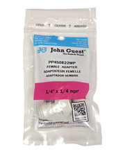 John Guest PP450822WP Push-To-Connect 1/4 x 1...
