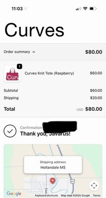 Curves Tote Bag Rasberry Sean Brown NEW PRESALE Confirmed Order SHIPS ASAP