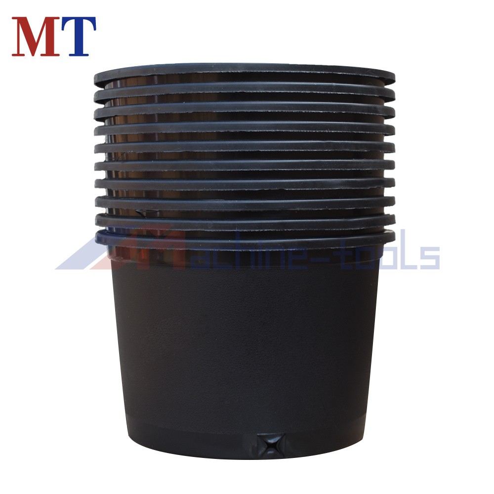 10 Pack Short 2 Gallon Black Plant Flower Pot Nursery Container Premium