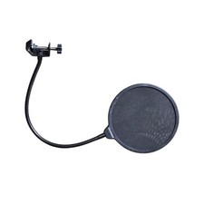 Aokeo Professional Microphone Pop Filter Universal Black Gooseneck Shield