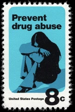 US Scott # 1438, Prevent Drug Abuse, 1971 8¢ Stamp, MNH