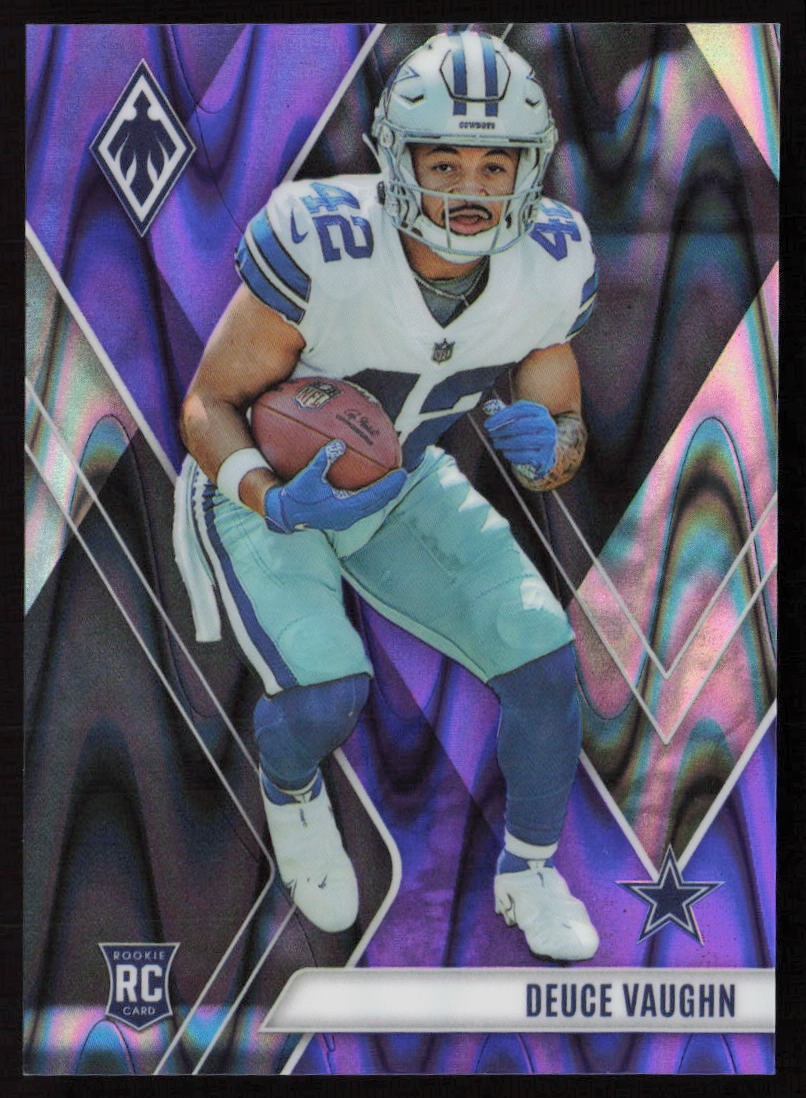 Deuce Vaughn 2023 Panini Phoenix Purple Seismic #134 #/125 - Dallas Cowboys
