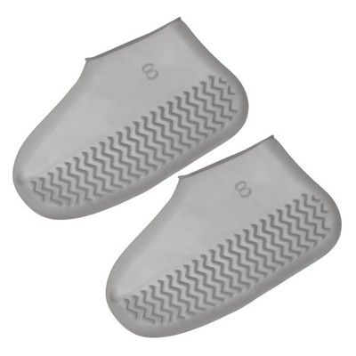 Waterproof Silicone Shoe Cover S Non-Slip Overshoes Rain Boot Galoshes Gray