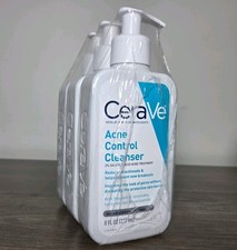 CeraVe Acne Control Cleanser Face Wash 2 Salicylic Acid 8 oz 3 pack Sealed