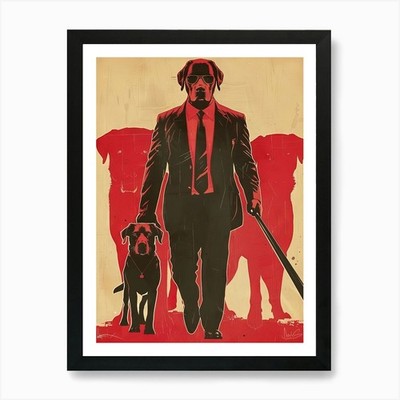 ''Hunde'' Kunstdruck gerahmt Wandbild Poster Leinwanddruck Bild