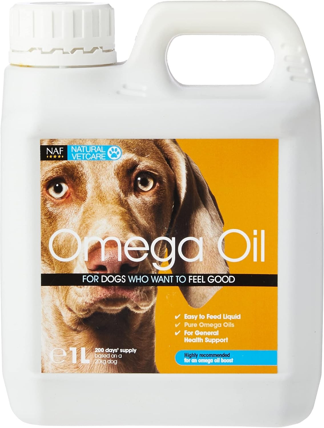 Natural VetCare Omega Oil for Dogs 1000ml – Veterinary Strength Skin, Coat &