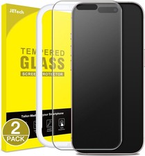 2-Pack Matte Tempered Glass Screen Protectors for iPhone 15, Anti-Glare, 6.1