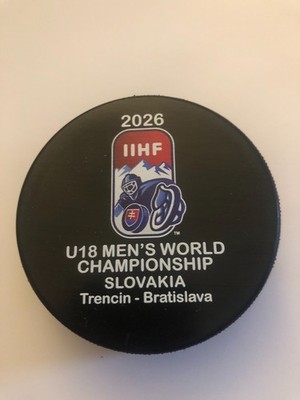 Official Puck IIHF U18 Eishockey Weltmeisterschaft Slowakei WM Bratislava NEU