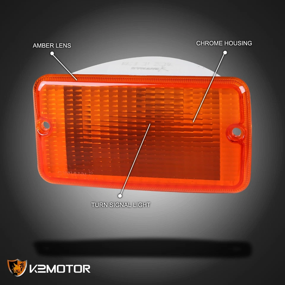 Fits 1997-2006 Jeep Wrangler TJ Amber Front Turn Signal Lights Parking Lamp Pair Foto 3 de 4