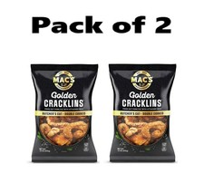 Mac's Chicharrones Golden Cracklin Curls, Fried Pork Fat with Skin, 12 oz, 2Pack
