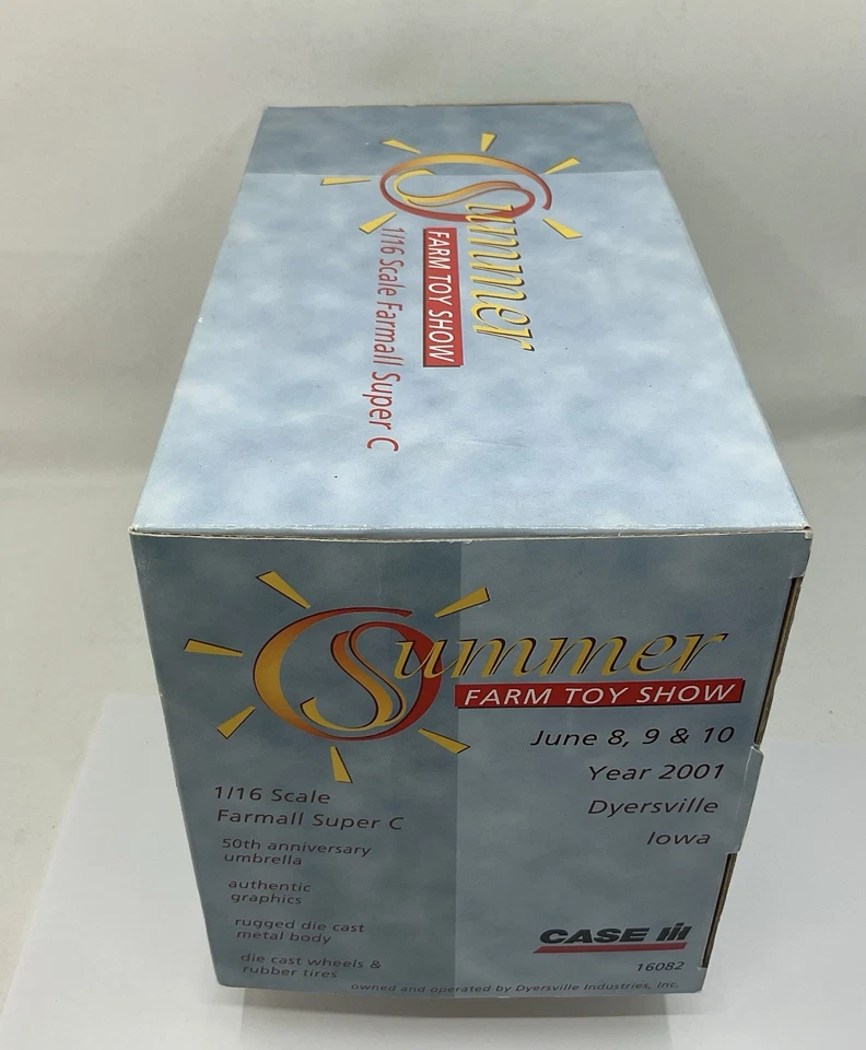 FARMALL SUPER C Tractor ERTL 1/16  Summer Toy Show 2001 NEW Case IH Umbrella - Image 3 of 4