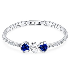 Authentic Fasion Jewelry Twisted Swans Bangle Bracelets For Women 18K Gold Plated Adjustab