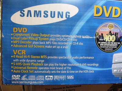 NEW Samsung DVD-V1000 DVD S VHS Player 4 Head Hi Fi Stereo MTS VCR