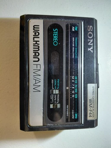 ​VINTAGE Sony Walkman WM-F44 Radio Cassette Player - Black - FOR REPAIR / PARTS