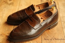 Crockett & Jones Henley Brown Cordovan Leather Loafers Shoes Men's UK 11 E US 12